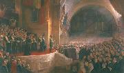 Tom roberts Opening of the First Parliament of the Commonwealth of Australia by H.R.H. The Duke of Cornwall and York France oil painting artist